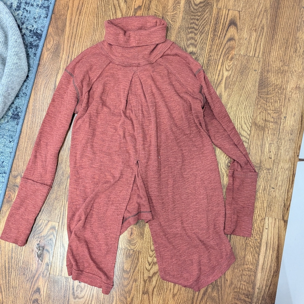 FP High Low Split Open Back Turtle Neck - Picture 2 of 4